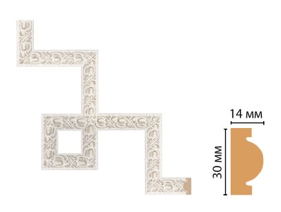 Декоративный угловой элемент Decomaster 157-3-19D (300x300 мм)