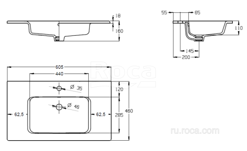 Раковина Roca The Gap 3279A8000