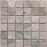 Мозаика Pixmosaic Каменная мозаика из сланца Slate Grey на сетке 30.5x30.5 PIX302