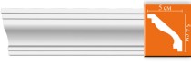 Плинтус потолочный гладкий Decomaster 96627F гибкий (54x50x2400 мм)