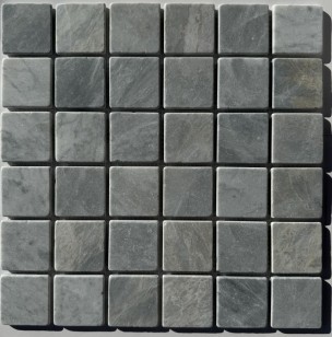 Мозаика Pixmosaic Каменная мозаика из мрамора Ice Grey на сетке 30.5x30.5 PIX337