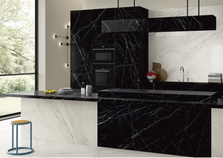 Керамогранит Levantina Nero Marquina Negro Primera Marbl Slab 30.5x61 n048394