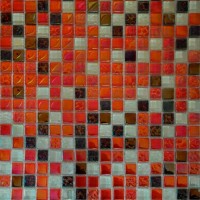 Мозаика Pixmosaic Glass Оранжевая 1.5x1.5 30x30 DGS016
