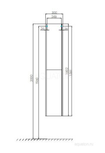 Шкаф-колонна Aquaton Йорк 23x30x160.2 1A171203YOAY0