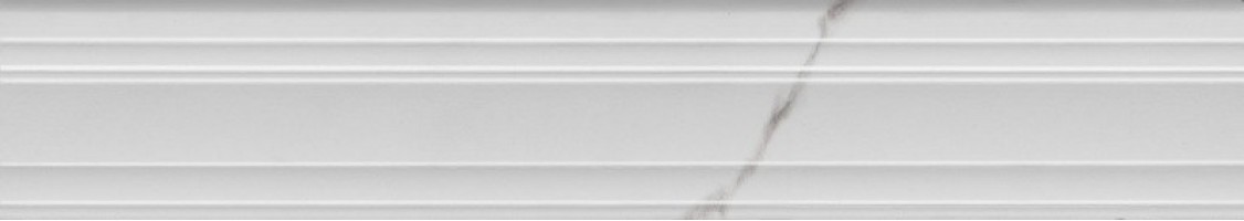 Бордюр Kerama Marazzi Монте Тиберио Багет белый глянцевый обрезной 7.3x40 BLF024R