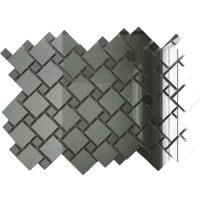 Мозаика ДСТ Зеркальная мозаика серебро-графит 2.5x2.5 30x30 С70Г30
