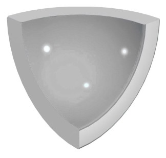 Pool Tile Radial Internal Corner Grey Smooth