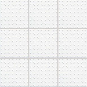 Мозаика Rako Pool белая матовая рельефная 10x10 GRH0K223