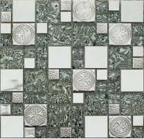 Мозаика NSmosaic Metal Series металл стекло 2.3x4.8 30x30 MS-620