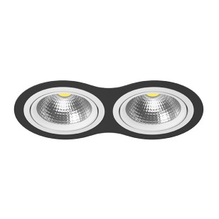 Комплект из светильника и рамки Lightstar Intero 111 Double Round (217927+217906+217906) i9270606