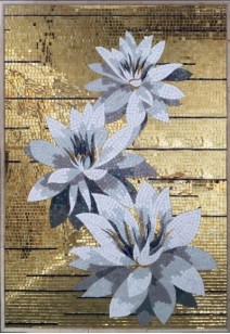 Панно Decor Marmi Musaico Fiori Simil Oro 106x156