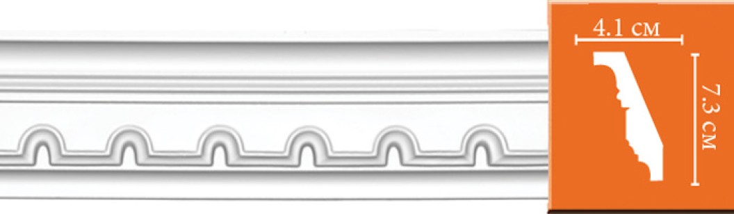 Плинтус потолочный с рисунком Decomaster 95112F гибкий (73x41x2400 мм)