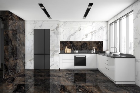 Керамогранит Global Tile Calacatta Imperial Белый 40x80 GT40806103MR