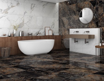 Керамогранит Global Tile Calacatta Imperial Белый 40x80 GT40806103MR