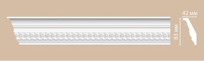 Плинтус потолочный с рисунком Decomaster DT-36F гибкий (83x42x2400 мм)