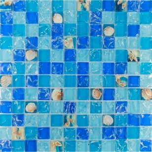 Мозаика Pixmosaic Glass Голубая 2.3x2.3 30x30 SZ022