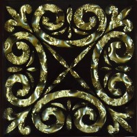 Вставка Роскошная Мозаика Классик золото 6.6x6.6 напольная ВБ 12