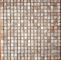 Мозаика Pixmosaic Каменная мозаика из мрамора Light Emperador на сетке 30.5x30.5 PIX224