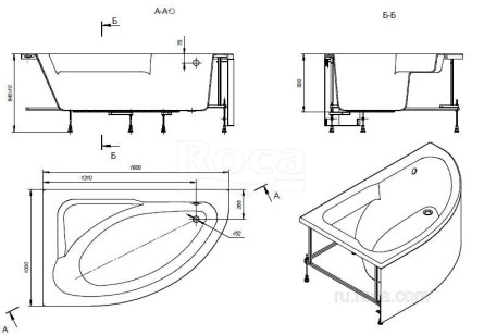 Ванна Santek Edera 170x110x47 1WH111994