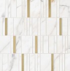 Мозаика Marazzi Italy Allmarble Wall Golden White Mosaico Barcode Lux 40x40 M8HD