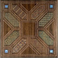 Декор Akros Apsidha Ins in legno Noce Decorato Silver 40x40 APSIDHA T NS