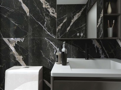 Керамогранит Global Tile Flame Черный 60x120 GT1206020105LGR