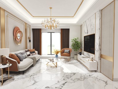 Керамогранит Basconi Home Bianco Gold-6 Full Body Polished 8mm 60x120 BHW-0035-6