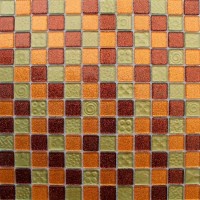 Мозаика Pixmosaic Glass Оранжевая 2.3x2.3 30x30 F18.48.55