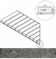 Решетка Italon Genesis Х2 Grey Griglia Stream 20 Sx 25x60 левая 620090000596