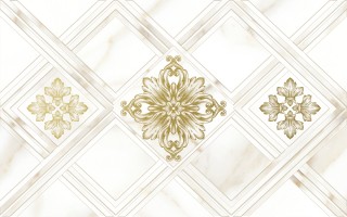 Декор Global Tile Calacatta Gold Белый 25x40 10300000203