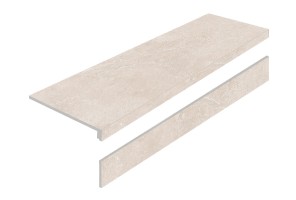 Ступень Staro L Limestone Crema AS с подступенником 32x120