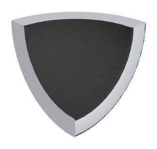 Pool Tile Radial Internal Corner Black Anti-Slip