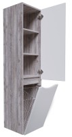 Шкаф-пенал Grossman Талис бетон пайн белый глянец подвесной 35 см 303508