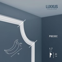 Угловой элемент молдинга Orac Decor Luxxus P8030C (5.5х19х1.5 см)