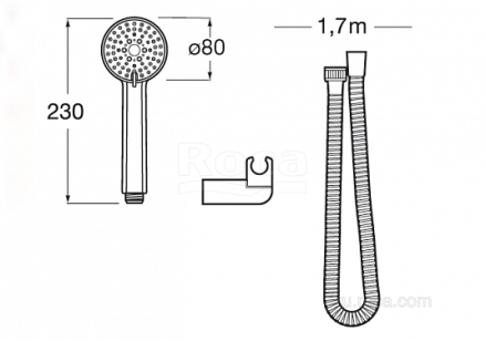 Душевой гарнитур Roca Stella 5B1303C00