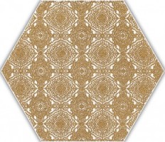 Декор Paradyz Shiny Lines Gold Heksagon Inserto E 19.8x17.1