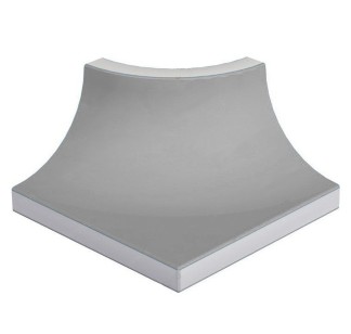 Pool Tile Radial Internal Corner Grey Anti-Slip