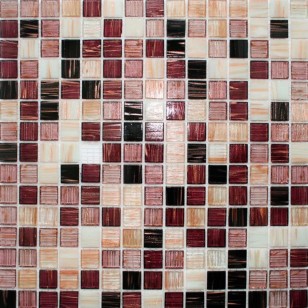 Мозаика Pixmosaic Glass Бордовая 2x2 30.5x30.5 JS10