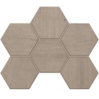 Мозаика Estima Classic Wood Light Grey Hexagon неполированная 25x28.5 CW01