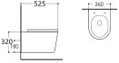 Унитаз подвесной Акватек Вега 36x52.5x32 AQ1905-00