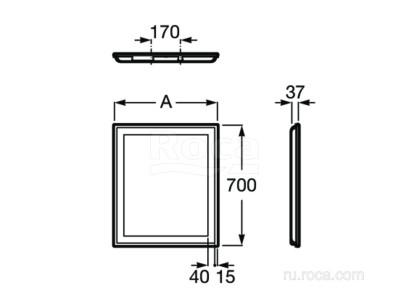 Зеркало Roca Iridia 3.7x40x70 812339000