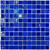 Стеклянная мозаика Bonaparte Bondi Dark Blue-25 2.5x2.5 30x30