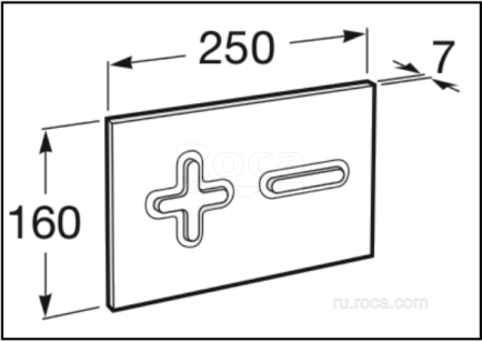 Кнопка смыва для инсталляции Roca PL-6 0.7x25x16 890085002