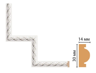 Декоративный угловой элемент Decomaster 157-1-7D (300x300 мм)