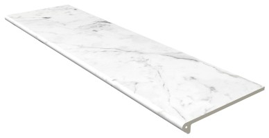 Ступень Gres Aragon Marble Carrara Blanco Rect 31.5x119.7 фронтальная