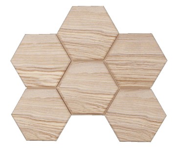 Мозаика Estima Selection Pine Hexagon неполированная 25x28.5 SI03