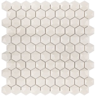 Стеклянная мозаика Vidrepur Hexagon Matt 904d White 31.7x30.7