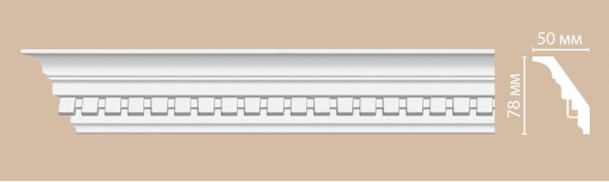 Плинтус потолочный с рисунком Decomaster DT-22 (78x50x2400 мм)