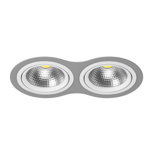 Комплект из светильника и рамки Lightstar Intero 111 Double Round (217929+217906+217906) i9290606
