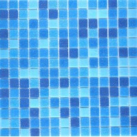 Мозаика Pixmosaic Glass Голубая на Сетке 2x2 30.5x30.5 KG303